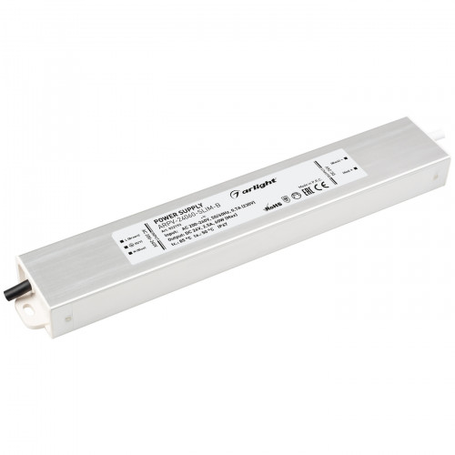 Блок питания ARPV-24060-SLIM-B (24V, 2.5A, 60W) (Arlight, IP67 Металл, 3 года)