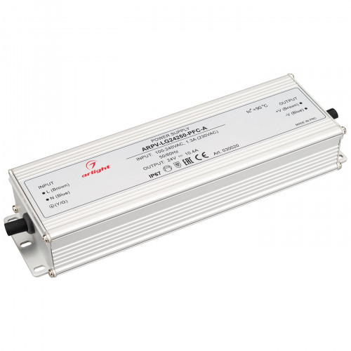 Блок питания ARPV-LG24250-PFC-A (24V, 10.4A, 250W) (Arlight, IP67 Металл, 5 лет)