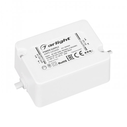 Блок питания ARPV-LV24020 (24V, 0.83A, 20W) (Arlight, IP67 Пластик, 3 года)