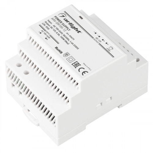 Блок питания ARV-DR100-12 (12V, 7.5A, 90W) (Arlight, IP20 DIN-рейка)