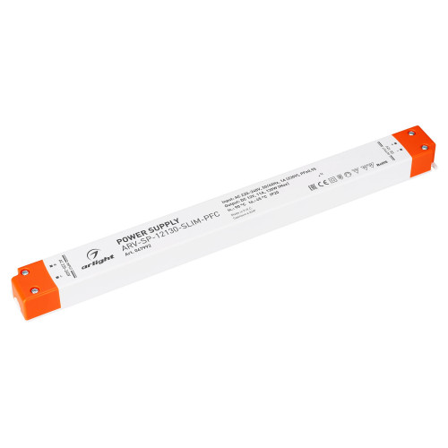 Блок питания ARV-SP-12130-SLIM-PFC (12V, 11A, 130W) (Arlight, IP20 Пластик, 5 лет) 047992