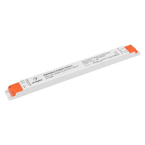 Блок питания ARV-SP-24060-SLIM-PFC-DALI2 (24V, 2.5A, 60W) (Arlight, IP20 Пластик, 5 лет) 050558