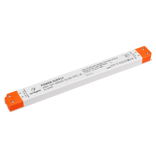 Блок питания ARV-SP-48060-SLIM-PFC-B (48V, 1.25A, 60W) (Arlight, IP20 Пластик, 5 лет) 047974