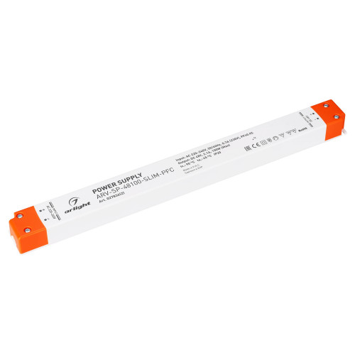 Блок питания ARV-SP-48100-SLIM-PFC (48V, 2.1A, 100W) (Arlight, IP20 Пластик, 5 лет) 027836(2)