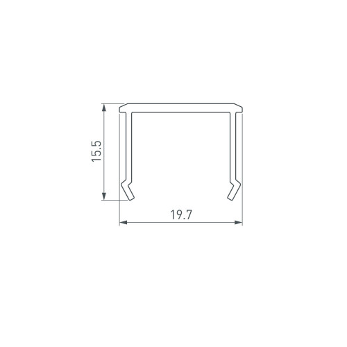 Экран СEIL-S18-SHADOW-SIDE-3000 OPAL (Arlight, Пластик) 050491