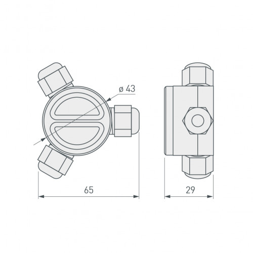 Разветвитель KLW-3 (4-10mm, IP67) (Arlight, Пластик)