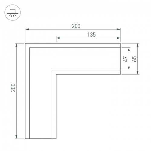 Угол SL-LINIA65-F (Arlight, Металл)