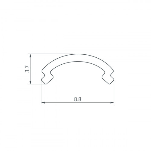 Экран ARH-KANT-H8-2000 Round Opal (Arlight, Пластик)