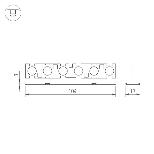 Экран линзованный SL-LINE-W20-30deg-540 (Arlight, Пластик)