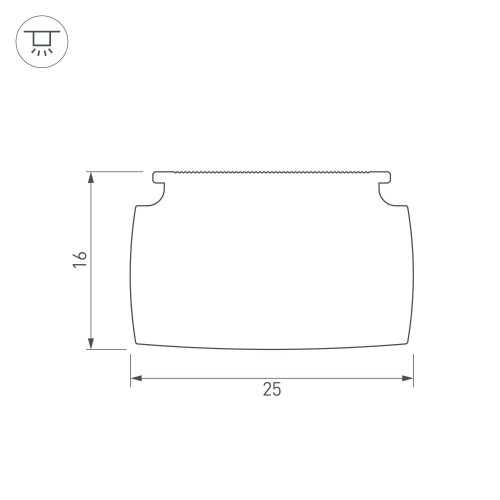 Экран SL-LINE-W20-145deg-2400 BLOCK FROST-PM (Arlight, Пластик)