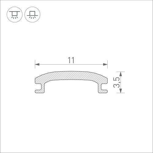 Экран STRETCH-SHADOW-10m OPAL-PVC (A2-CONTOUR-PRO) (Arlight, -)