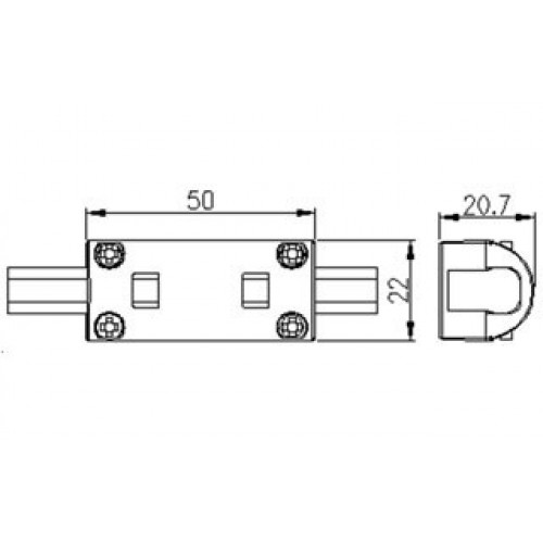 Соединитель прямой ARL-CLEAR-Mini-Line (16x8mm) (Arlight, Металл)