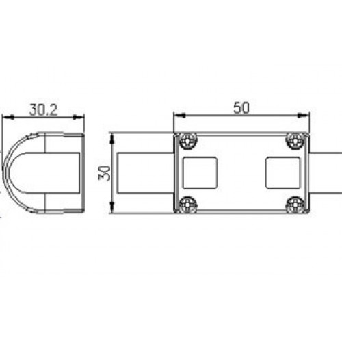 Соединитель прямой ARL-CLEAR-U15-Line (26x15mm) (Arlight, Металл)