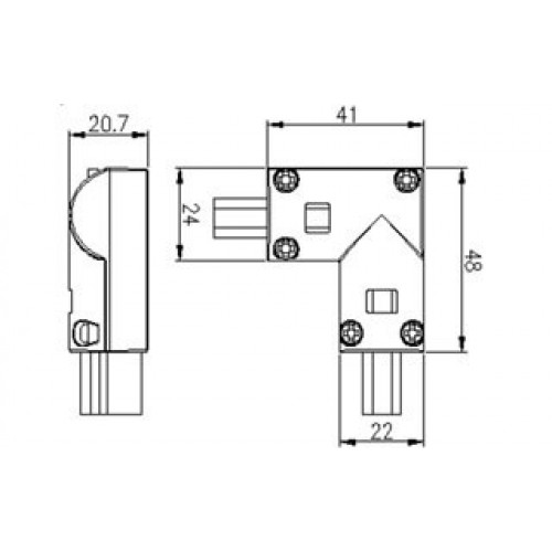 Соединитель угловой ARL-CLEAR-Mini-90 (16x8mm) (Arlight, Металл)