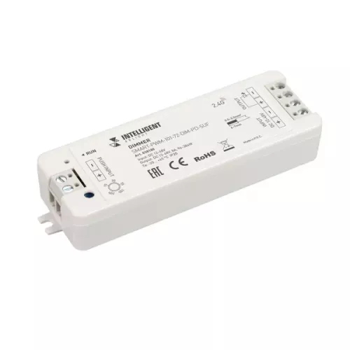 INTELLIGENT ARLIGHT Диммер SMART-PWM-101-72-DIM-PD-SUF (12-48V, 1x8A, SS, 2.4G) (IARL, IP20 Пластик, 5 лет)