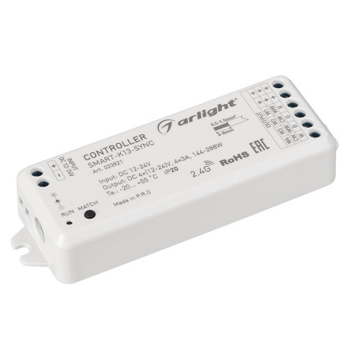 Контроллер SMART-K13-SYNC (12-24V, 4x3A, 2.4G) (Arlight, IP20 Пластик, 5 лет)