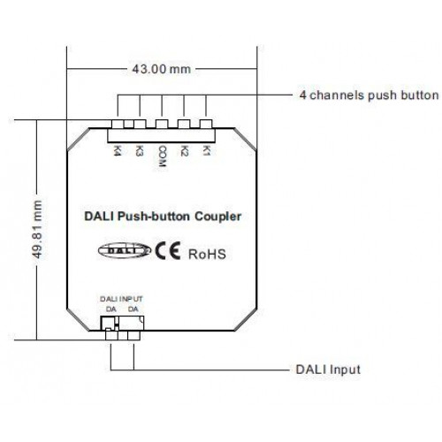 INTELLIGENT ARLIGHT Конвертер DALI-309-4-D2-IN (DALI-BUS, Free purpose) (INTELLIGENT ARLIGHT, Пластик)