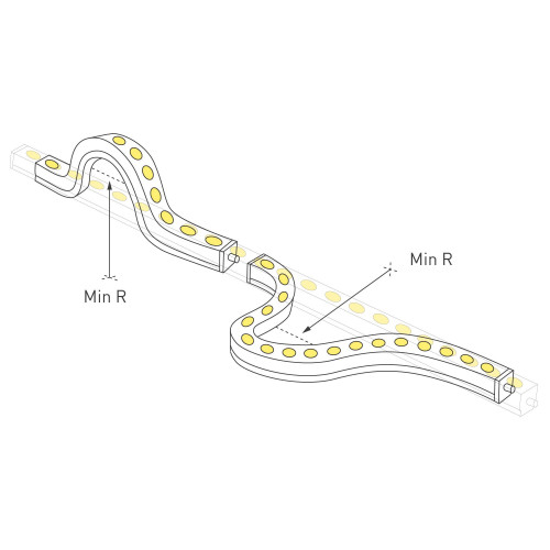 Грейзер DMX THOR-3D-F24-25x27mm 24V RGBW-White6000 (24 W/m, IP65, 1m, wire x2) (Arlight, Силикон)