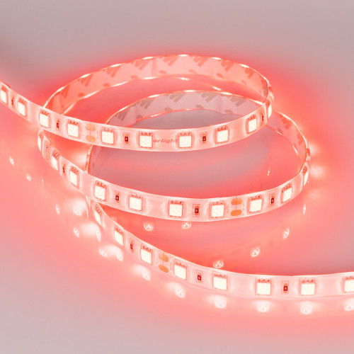 Светодиодная лента RTW 2-5000SE 24V Red 2x (5060, 300 LED, LUX) (Arlight, 14.4 Вт/м, IP65)