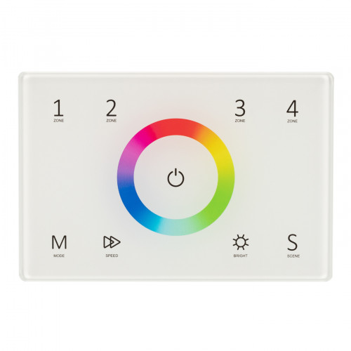 Панель Sens SMART-P83-RGB White (230V, 4 зоны, 2.4G) (Arlight, IP20 Пластик, 5 лет)