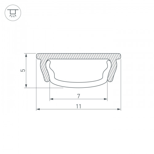 Профиль ARH-BENT-W11-2000 ANOD