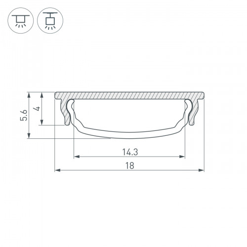 Профиль ARH-BENT-W18-2000 ANOD