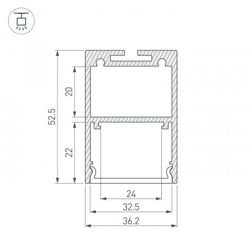 Профиль ARH-LINE-3750A-2000 ANOD