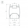 Профиль ARH-LINE-4874-DUAL-2000 ANOD (Arlight, Алюминий)