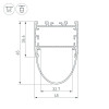 Профиль ARH-LINE-B-3652-2000 ANOD (Arlight, Алюминий)