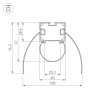 Профиль ARH-POWER-W154-COMFORT-2000 ANOD (Arlight, Алюминий)