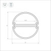 Профиль ARH-ROUND-D20-DUAL-2000 ANOD (Arlight, Алюминий)