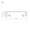 Профиль-держатель KLUS-POWER-W70-BASE-2000 ANOD (Arlight, Алюминий)