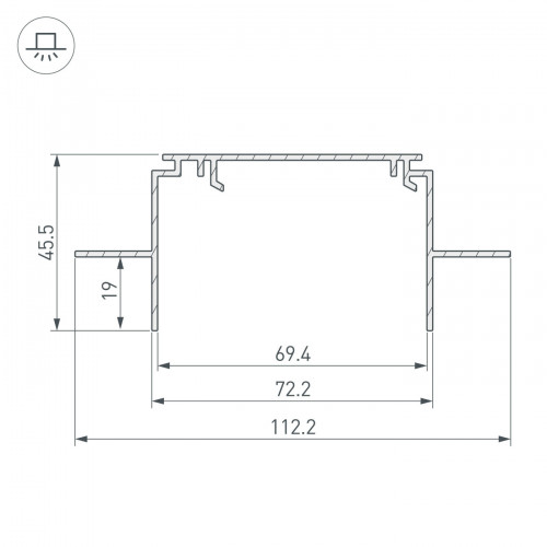 Профиль-держатель TEK-POWER-RW70F-GH16-2000