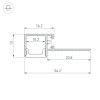 Профиль FANTOM-BENT-W12-TOP-EDGE-2000 ANOD (Arlight, Алюминий) 040328(1)