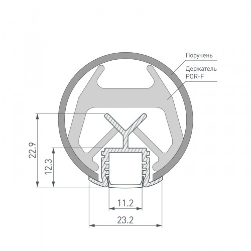 Профиль KLUS-POR-F-1000 ANOD