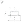 Профиль LINE-2308-F-2000 ANOD (Arlight, Алюминий)