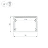 Профиль LINE-3020-2000 ANOD (Arlight, Алюминий)