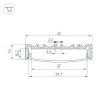 Профиль LINE-4510-2000 ANOD (Arlight, Алюминий) 049248