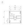 Профиль LINE-5050-DUAL-2000 ANOD (Arlight, Алюминий) 045654