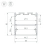 Профиль LINE-S-5050-2000 WHITE (Arlight, Алюминий)