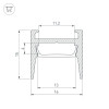 Профиль MIC-H-COMFY-2000 ANOD BLACK (Arlight, Алюминий)