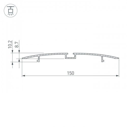 Профиль MULTI B-2000 ANOD (Arlight, Алюминий)