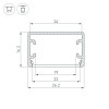 Профиль PLS-LOCK-H16-SMT-3000 ANOD (Arlight, Алюминий)