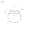 Профиль ROUND-D30-2000 ANOD (Arlight, Алюминий)