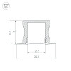 Профиль с экраном ALU-SLIM-H15-F-2000 ANOD+FROST (Arlight, Алюминий)