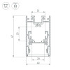 Профиль с экраном S2-LINE-4067-2500 ANOD+OPAL