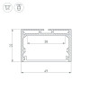 Профиль с экраном SL-LINE-4932-2500 ANOD+OPAL (Arlight, Алюминий)