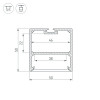 Профиль с экраном SL-LINE-5050-2500 ANOD+OPAL