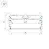 Профиль с экраном SL-LINE-7532-2000 ANOD (Arlight, Алюминий)