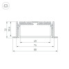 Профиль с экраном SL-LINIA88-F-2500 ANOD+OPAL